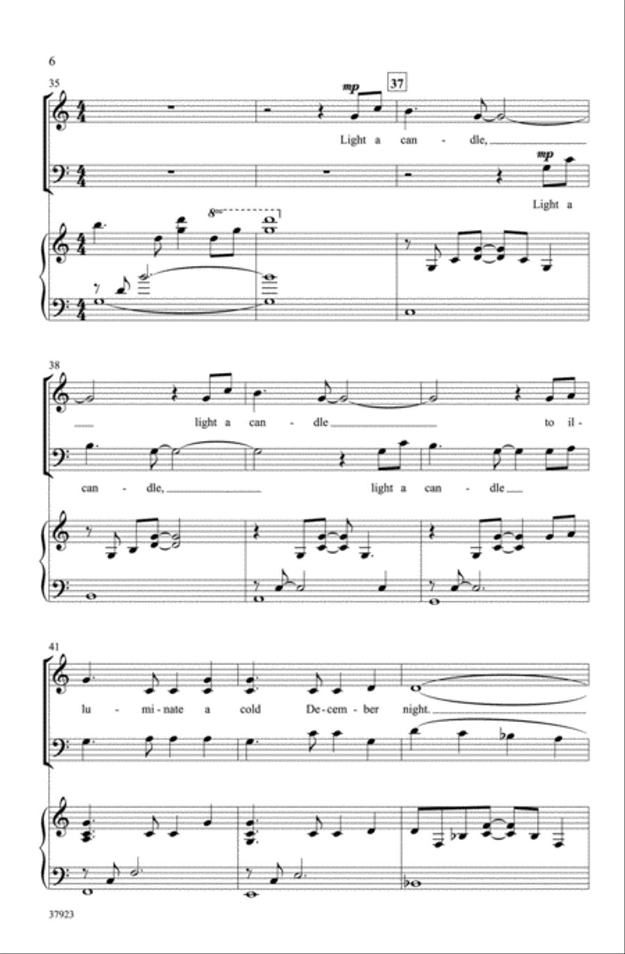Light a Candle Choir scores gallery preview page 5