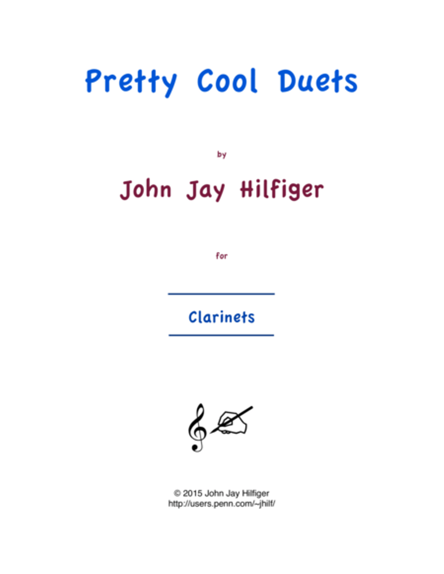 Pretty Cool Duets for Clarinets Clarinet Duet scores gallery preview page 1