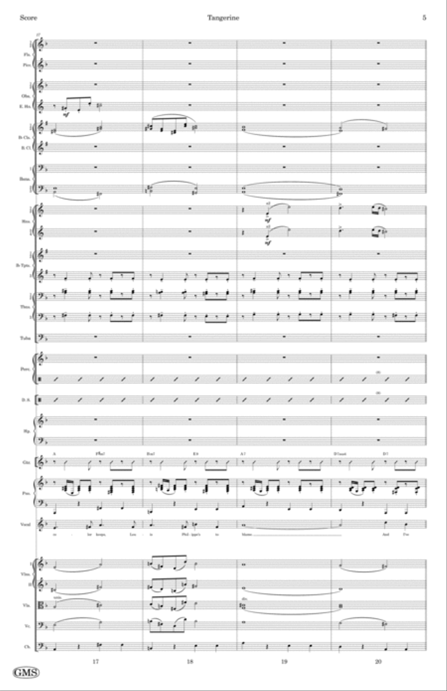 Tangerine Tangerine Full Orchestra scores gallery preview page 5