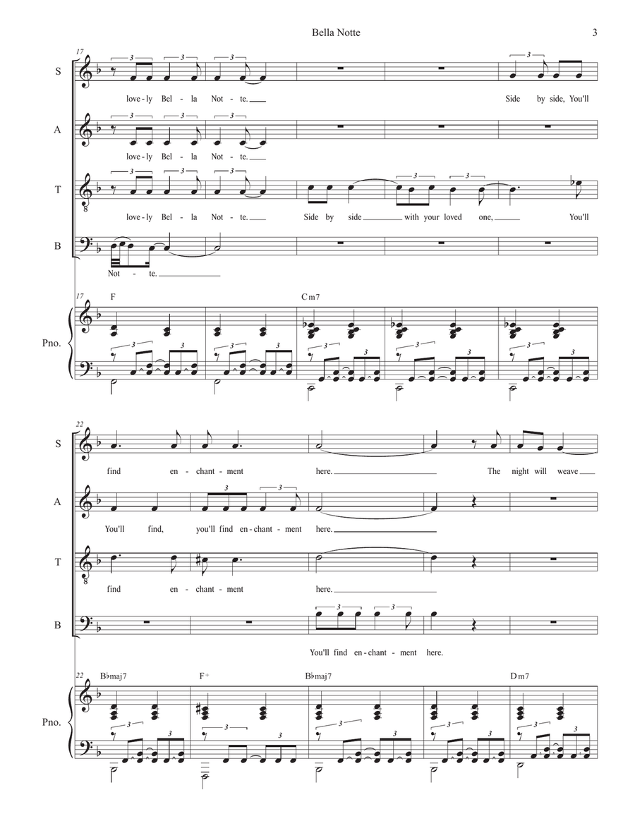 Bella Notte Bella Notte 4-Part scores gallery preview page 3