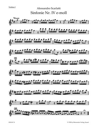 Sinfonia, No. 4 e minor
