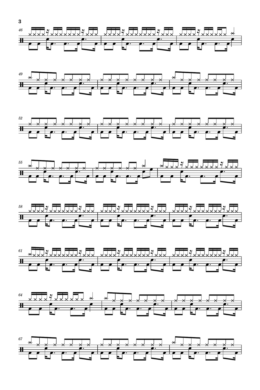 I'm Not Missing You Drum Set scores gallery preview page 3