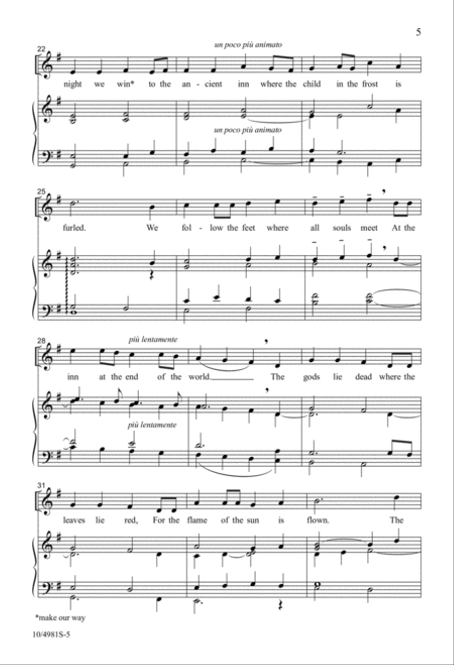 A Trinity of Carols Unison Choir scores gallery preview page 5