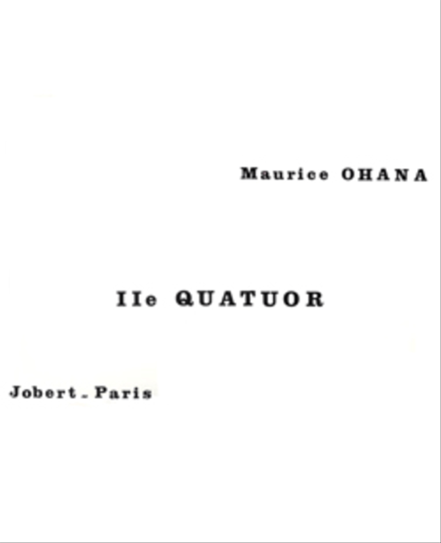 Quatuor a cordes No. 2 String Quartet scores gallery preview page 1