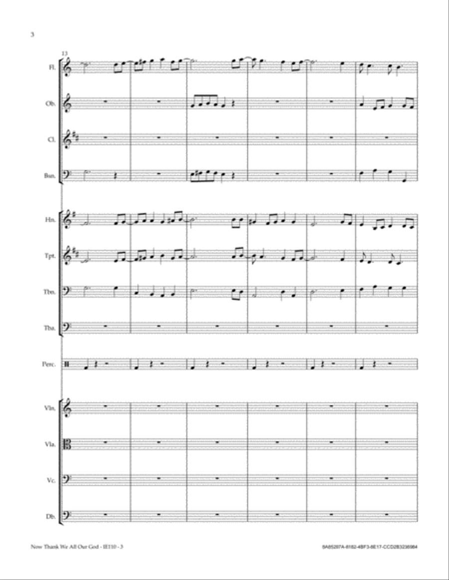 Now Thank We All Our God Full Orchestra scores gallery preview page 6