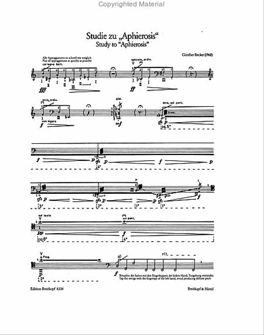 Studies for Playing Contemporary Music Cello Solo scores gallery preview page 2