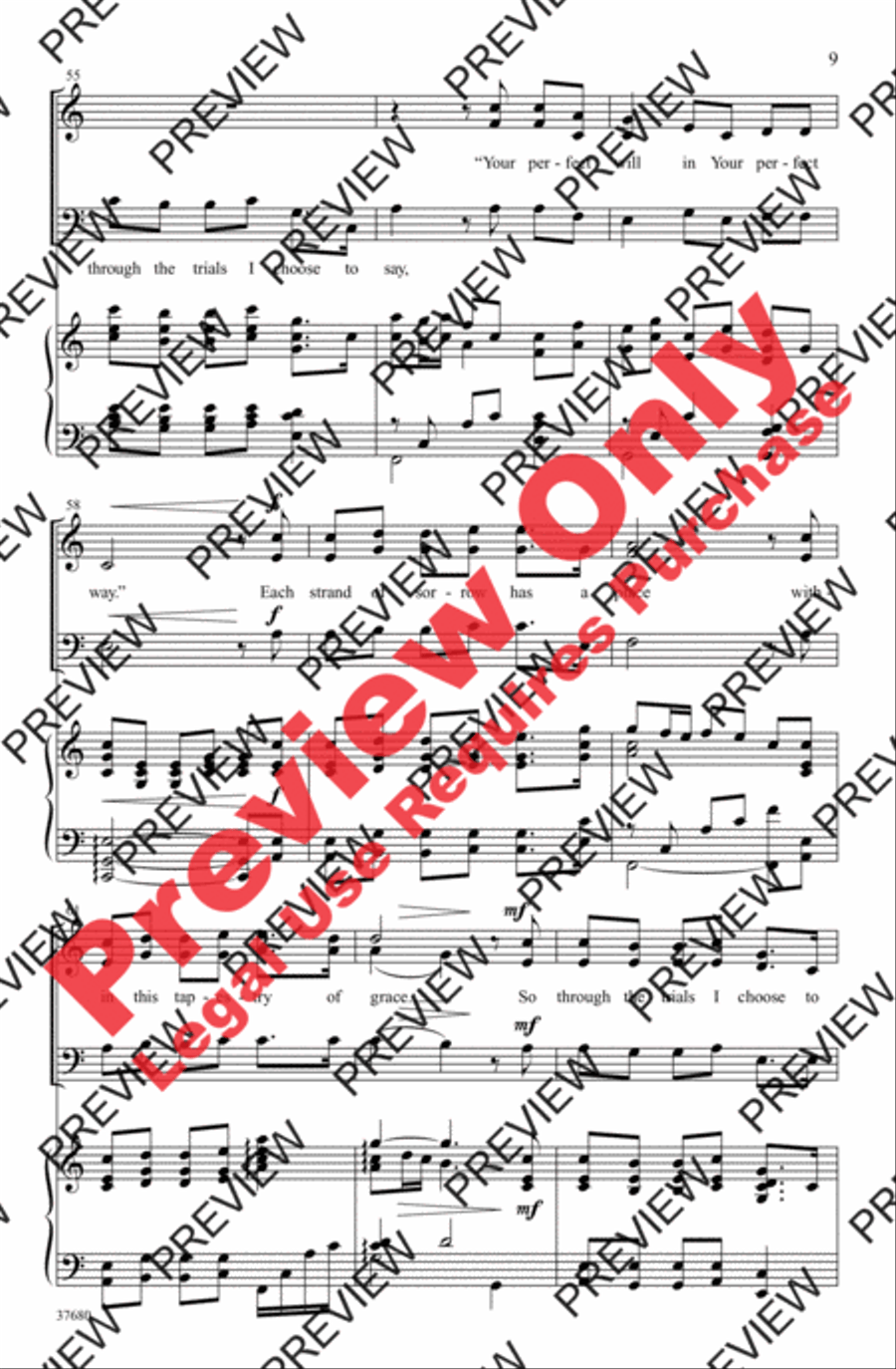 The Perfect Wisdom of Our God 3-Part scores gallery preview page 9