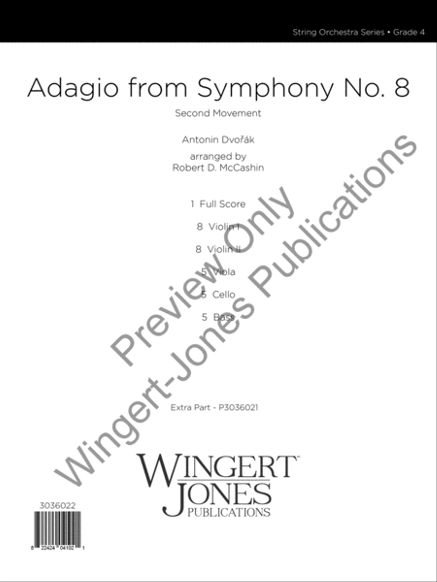 Adagio from Symphony No. 8 (Score) String Orchestra scores gallery preview page 2
