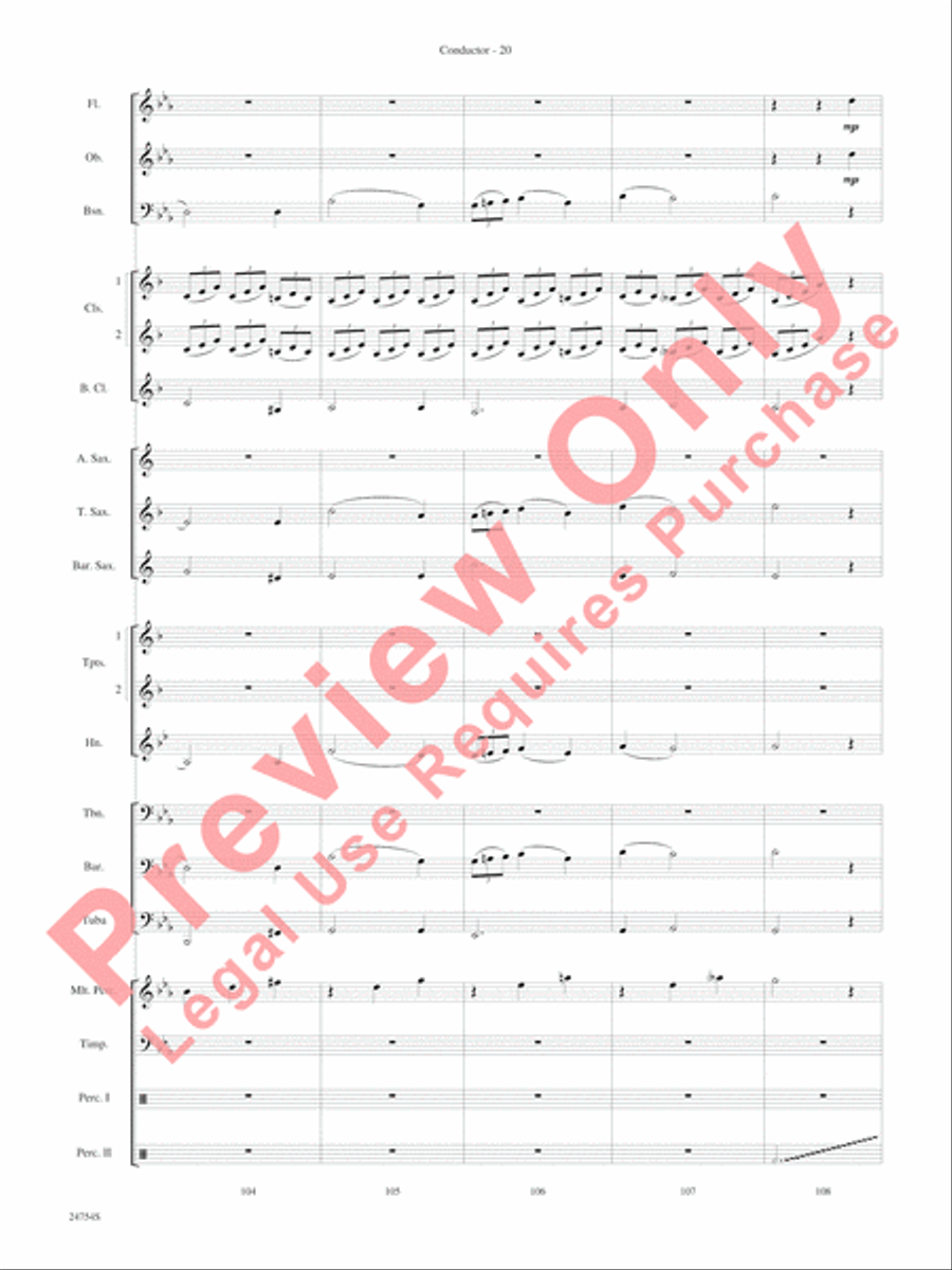 Selections from The Star Wars Saga Concert Band scores gallery preview page 23
