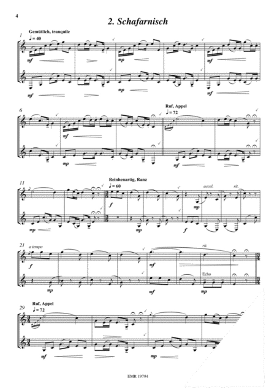 4 Duos de Jaun Alphorn scores gallery preview page 4