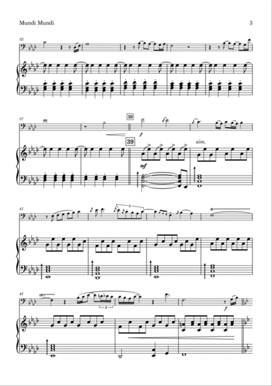 Mundi Mundi Euphonium scores gallery preview page 4