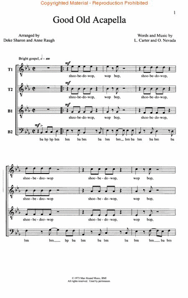 Good Ol' A Cappella by Anne Raugh TTBB - Sheet Music