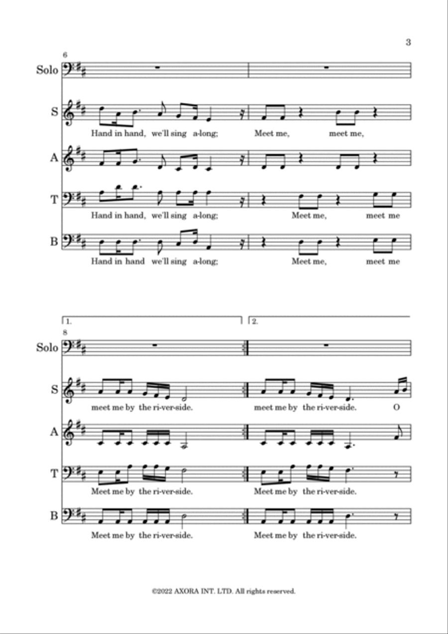 Meet Me By The Riverside 4-Part scores gallery preview page 3