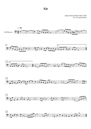 AIR - J.S.Bach (Easy Bassoon)