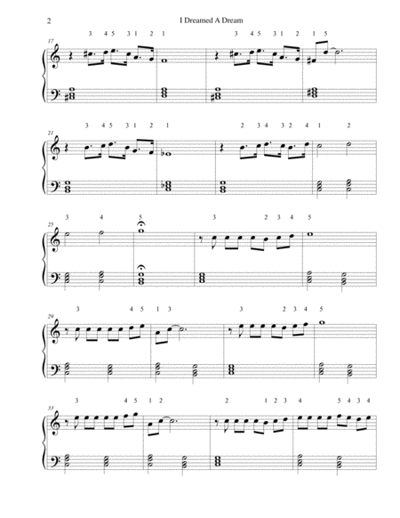 I Dreamed A Dream - from LES MISERABLES - for easy piano image number null