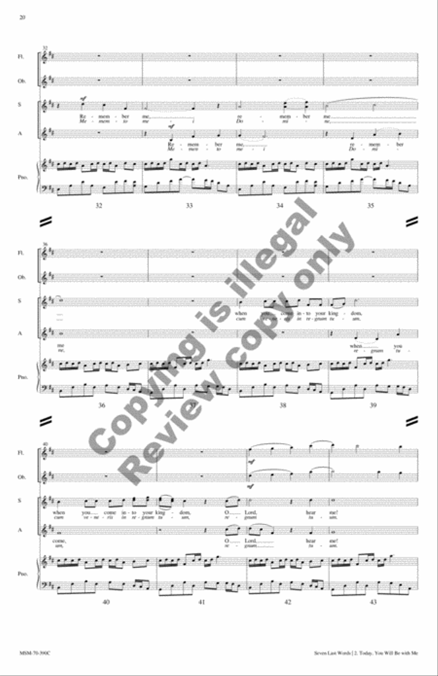 Seven Last Words (Chamber Ensemble Score) Choir scores gallery preview page 33