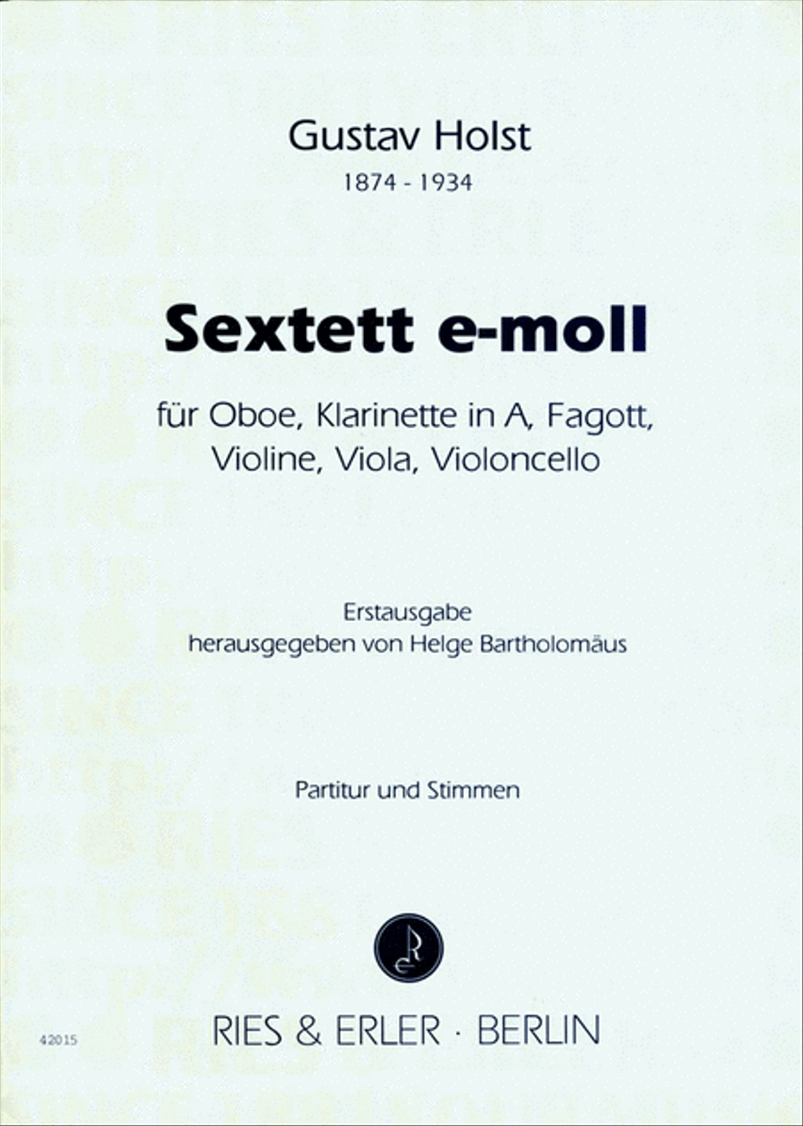Sextet in E Minor School and Community scores gallery preview page 1