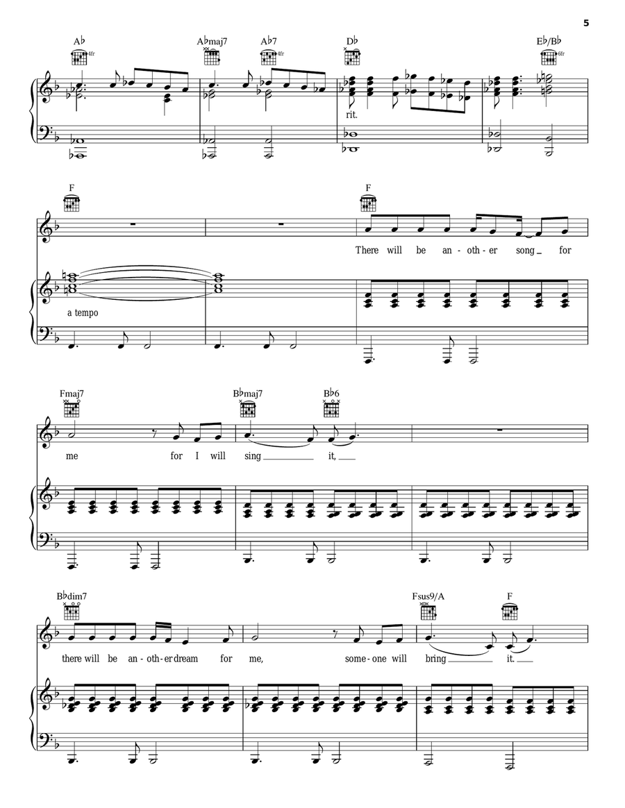MacArthur Park Piano, Vocal, Guitar scores gallery preview page 5