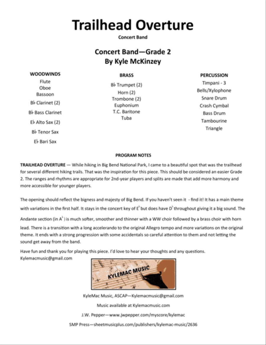 Trailhead Overture Concert Band scores gallery preview page 2