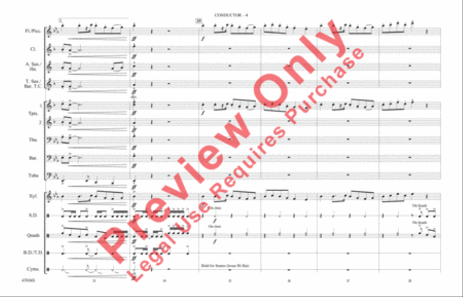 Heroes (Theme Song) Marching Band scores gallery preview page 5