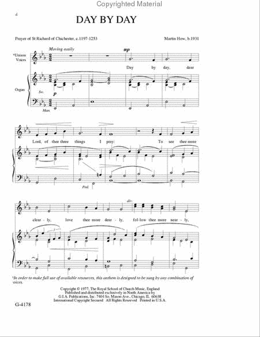 Day by Day Day by Day Unison Choir scores gallery preview page 2