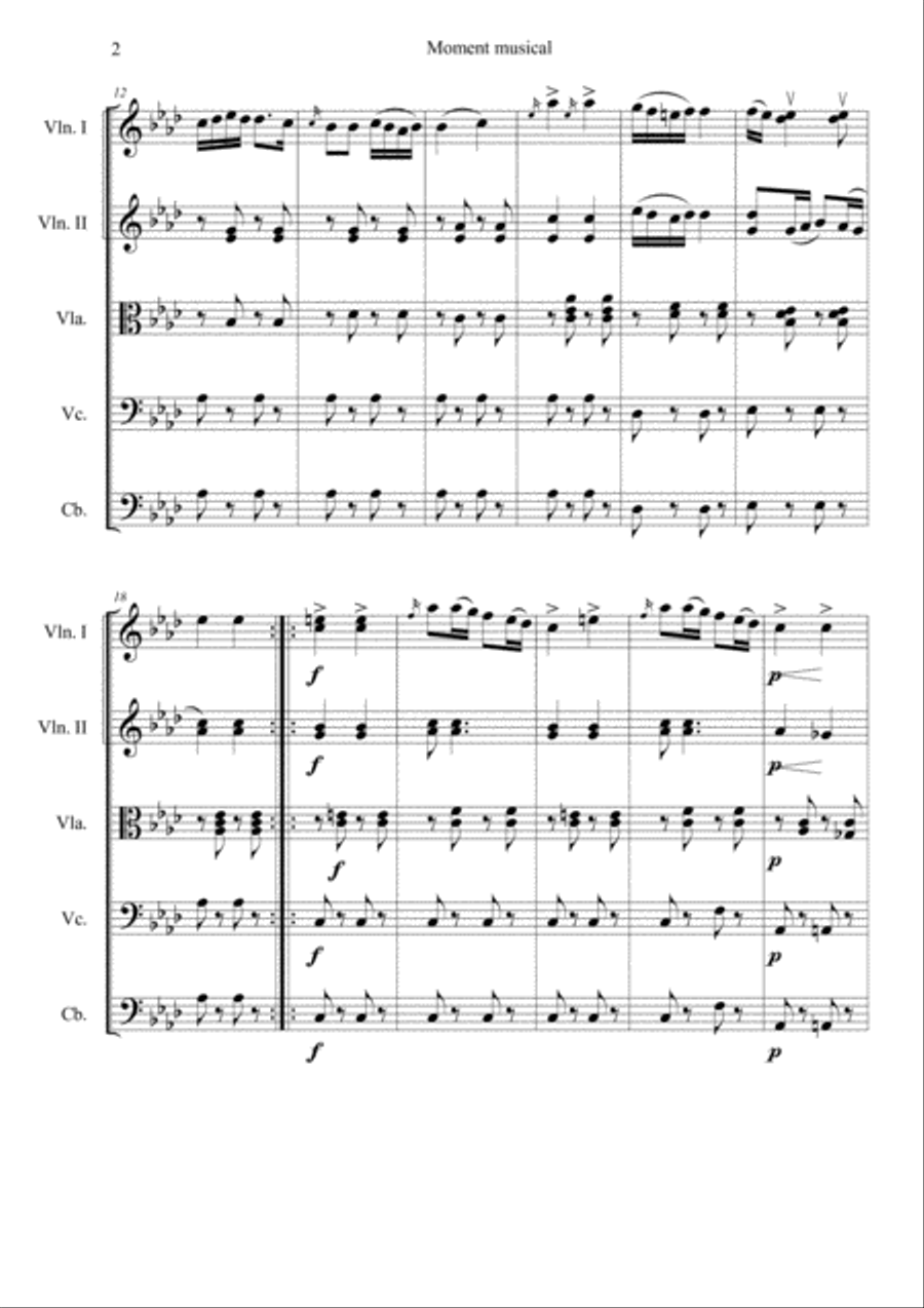 Moment musical String Orchestra scores gallery preview page 3