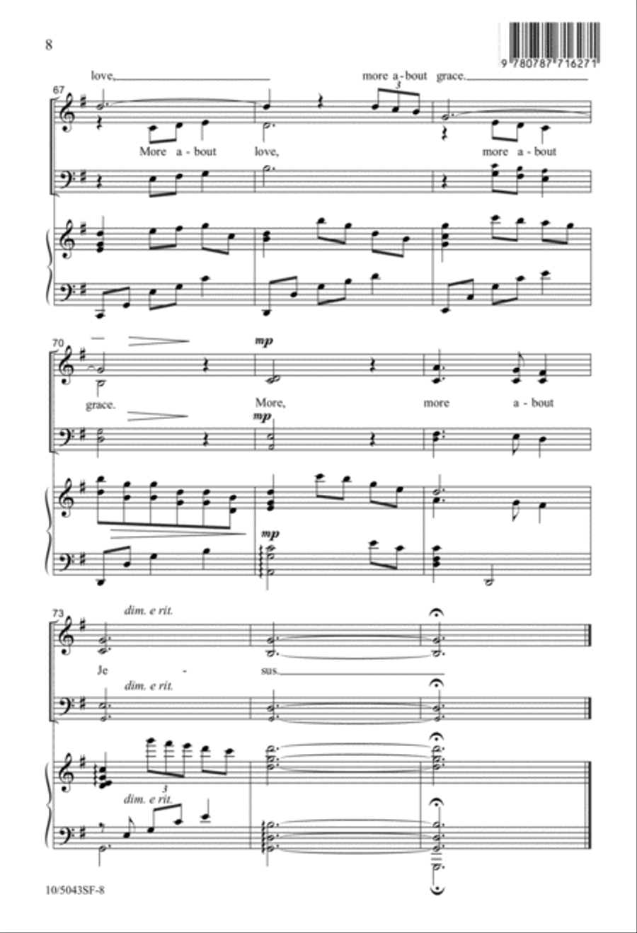 More About Jesus 4-Part scores gallery preview page 8