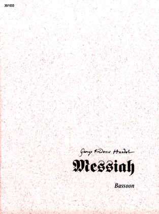 Book cover for Messiah - Bassoon