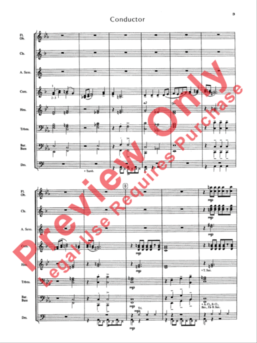Blue Ridge Overture Concert Band scores gallery preview page 4
