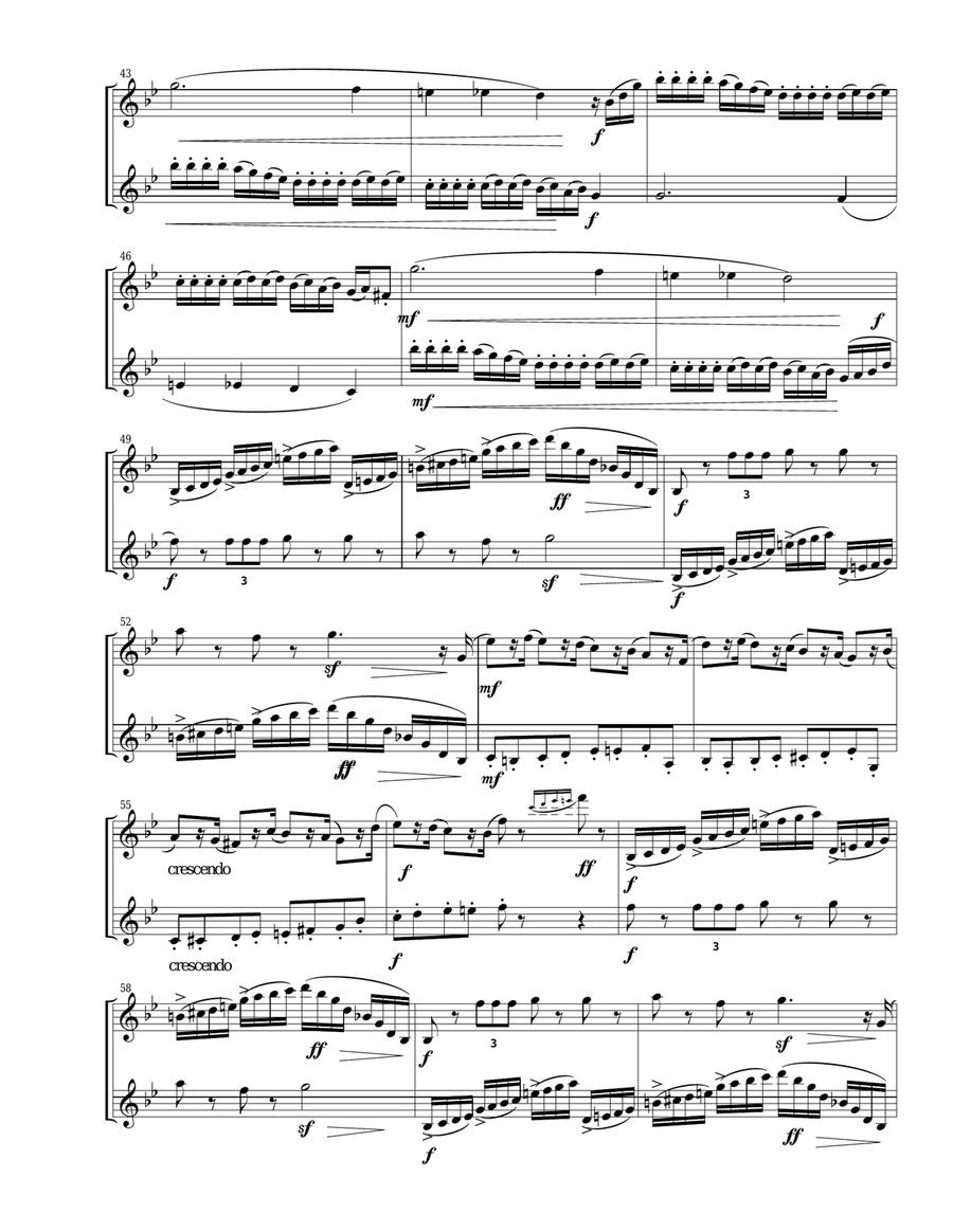 3 Pieces from The Nutcracker for Clarinet Duet Clarinet Duet scores gallery preview page 3