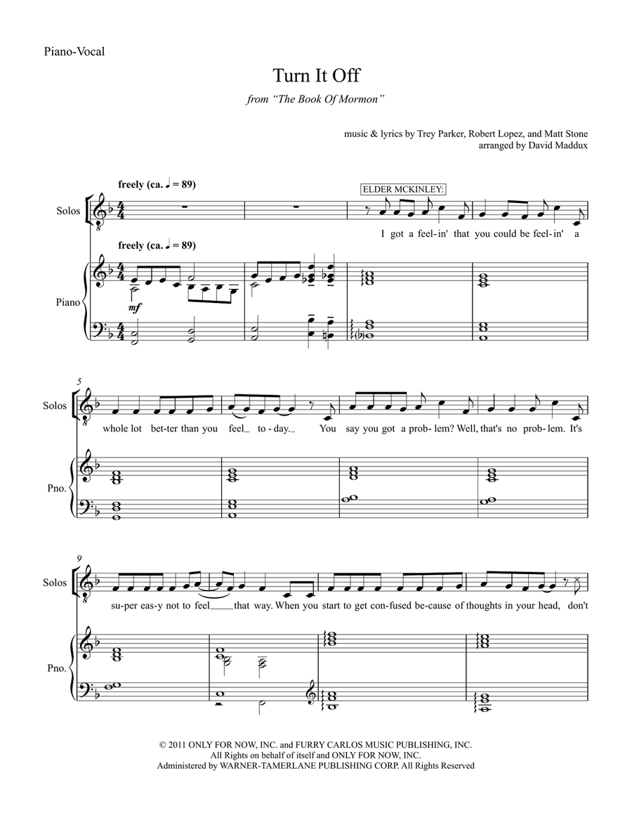 Turn It Off TTBB scores gallery preview page 1