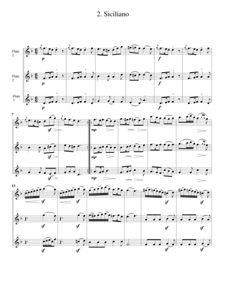 Trio, 3 flutes, Op.83, no.3 in D major