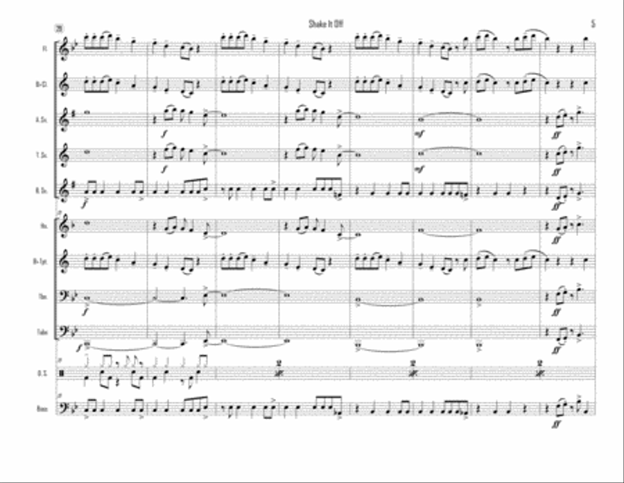 Shake It Off Small Ensemble scores gallery preview page 5