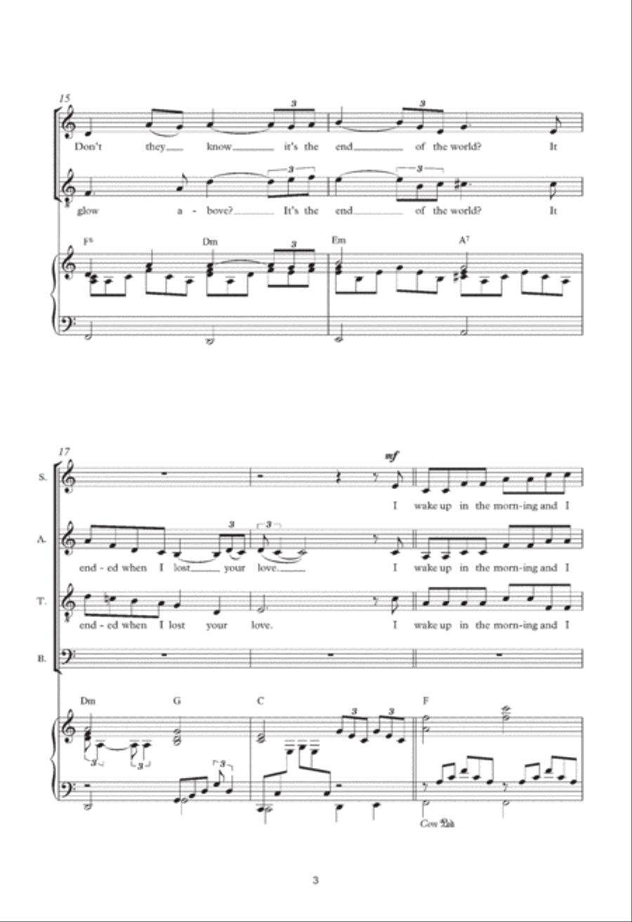 The End Of The World (Arr. Thomas Lydon) Choir scores gallery preview page 3