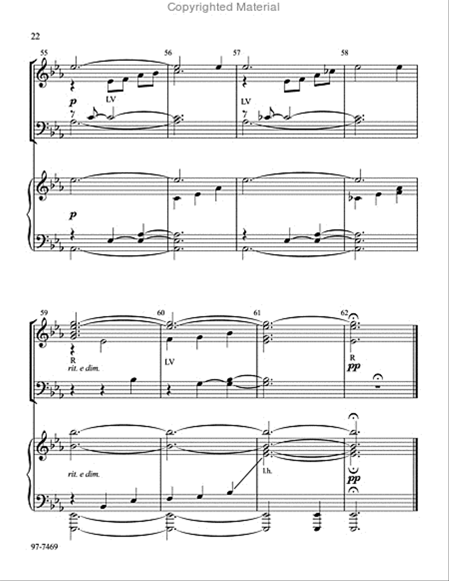 Lenten Folio for Handbells and Piano Handbell Choir scores gallery preview page 22