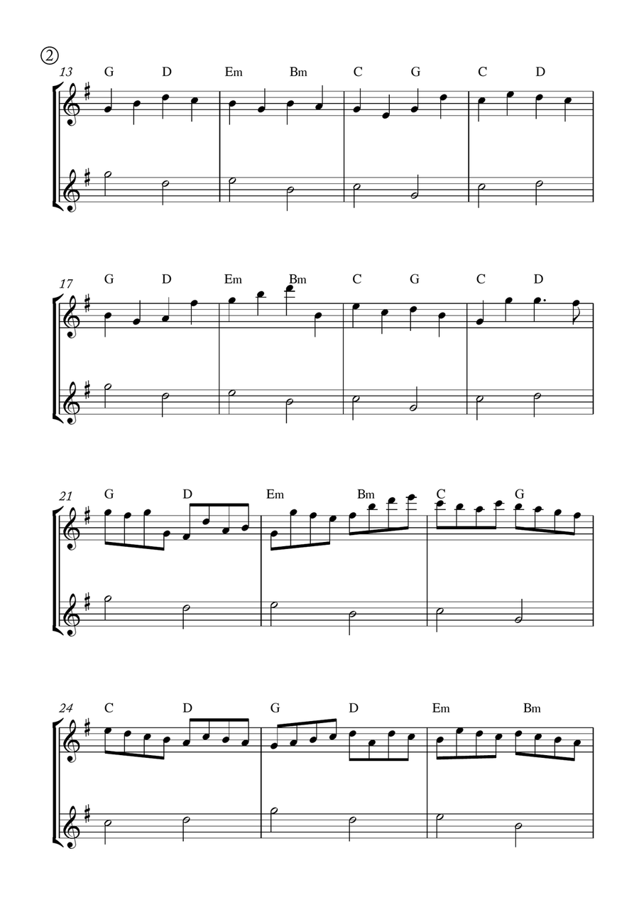 Canon in D Woodwind Duet scores gallery preview page 2