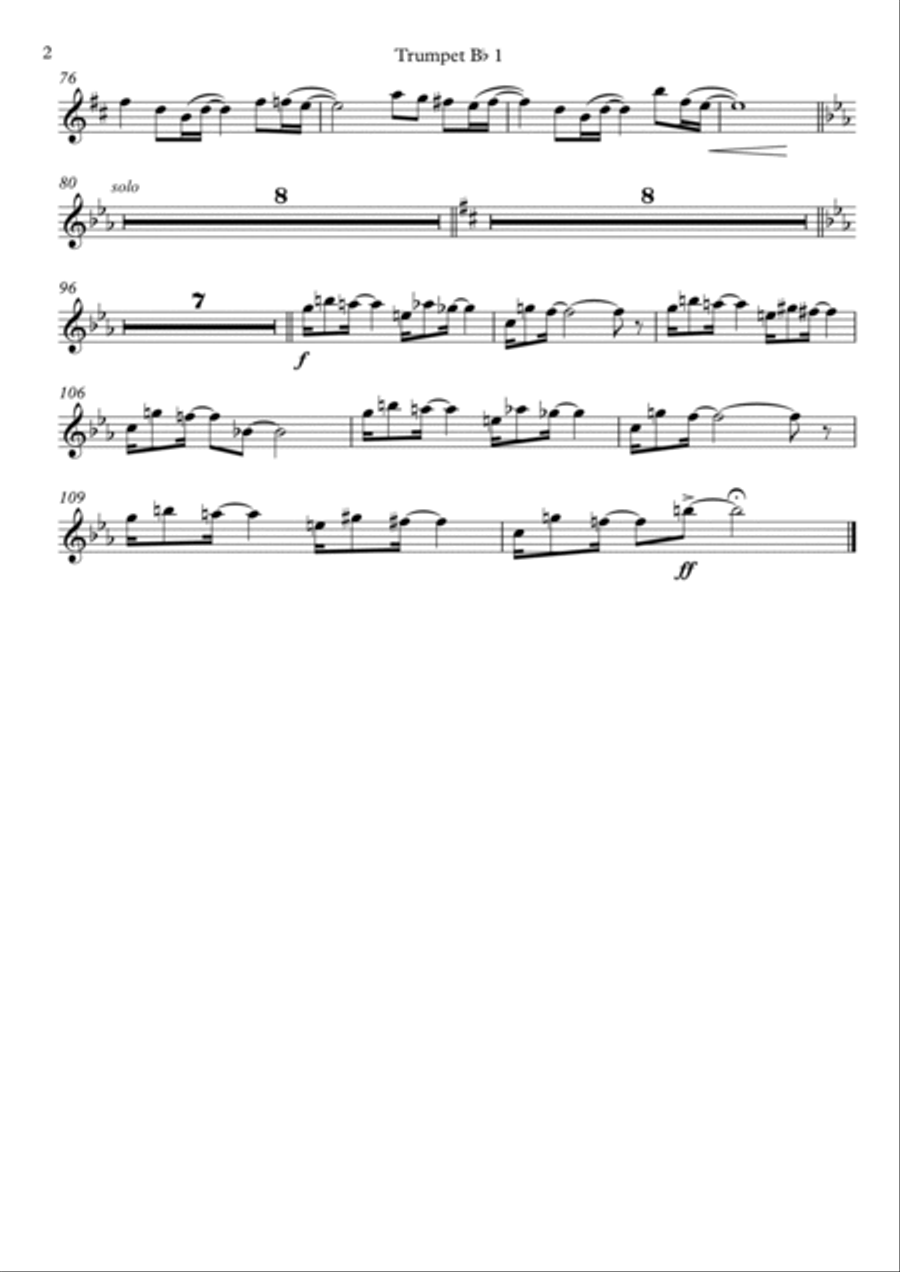 Blow Your Mind Trumpet Solo scores gallery preview page 2