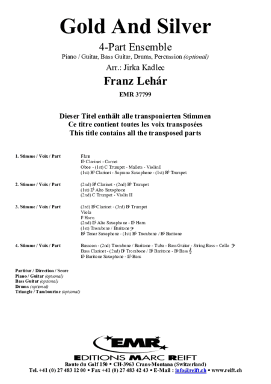 Gold And Silver Concert Band scores gallery preview page 2