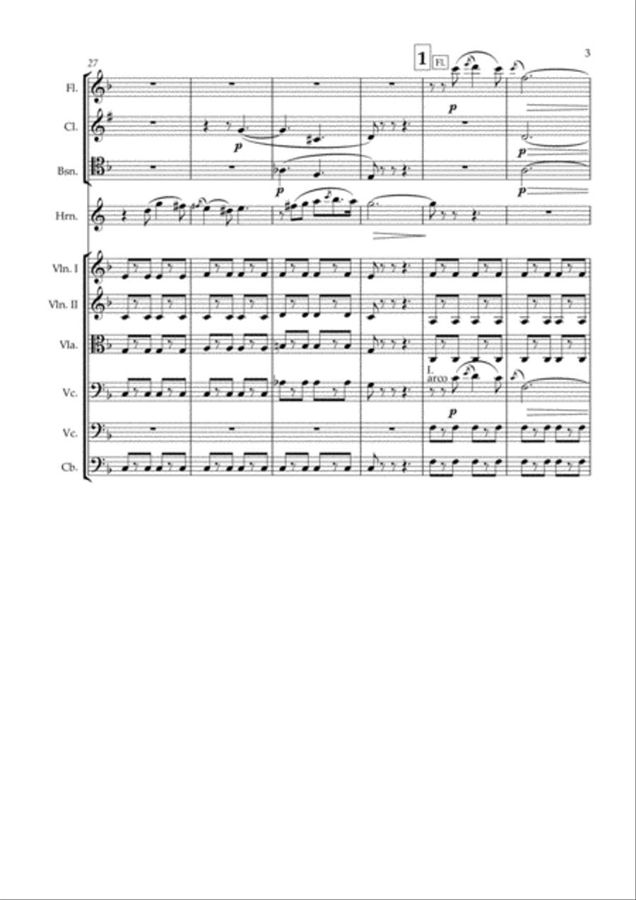 Don Pasquale - Sinfonia - arr. chamber orchestra Chamber Orchestra scores gallery preview page 3