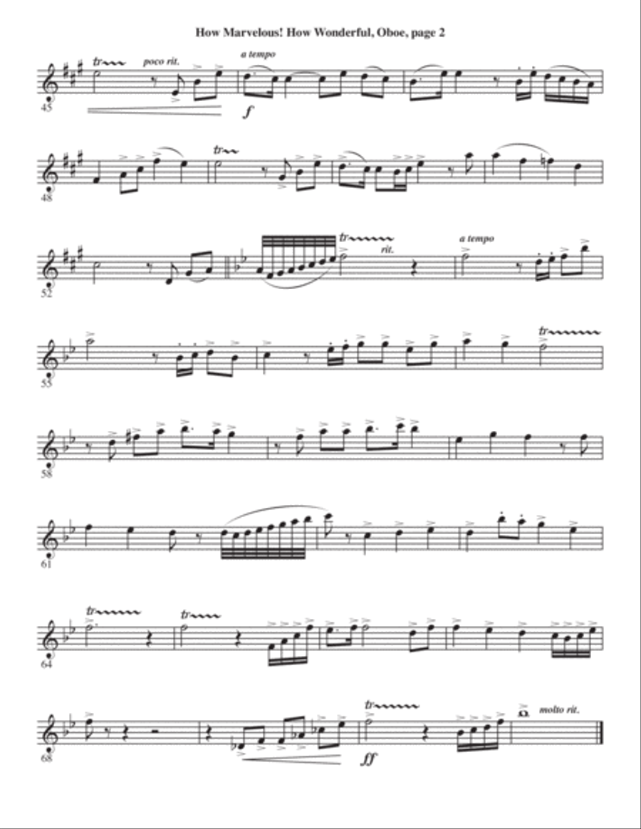 How Marvelous! How Wonderful! 4-Part scores gallery preview page 25