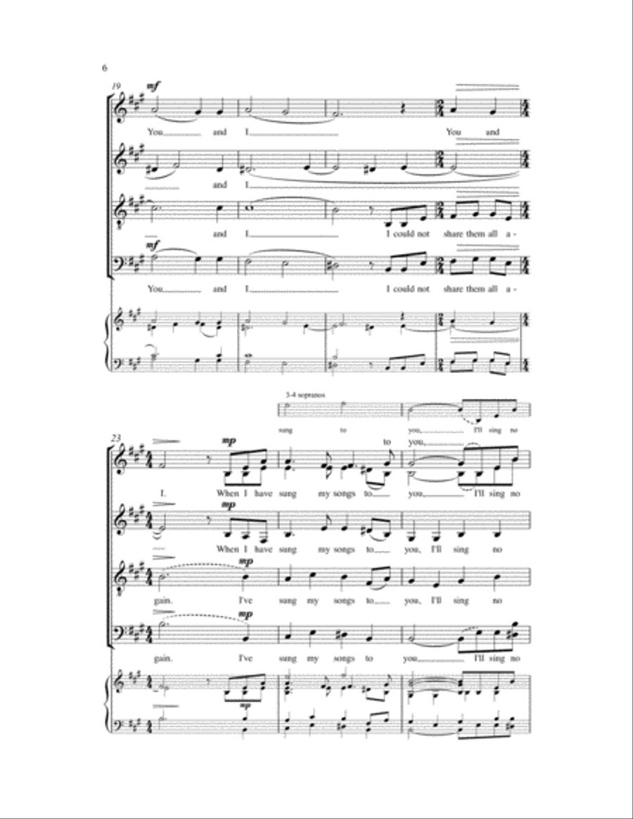 When I Have Sung My Songs To You A Cappella scores gallery preview page 5