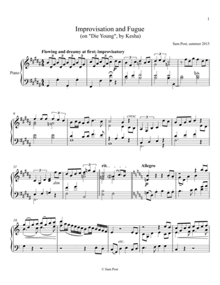 Improvisation and Fugue (inspired by a Kesha theme), op. 10