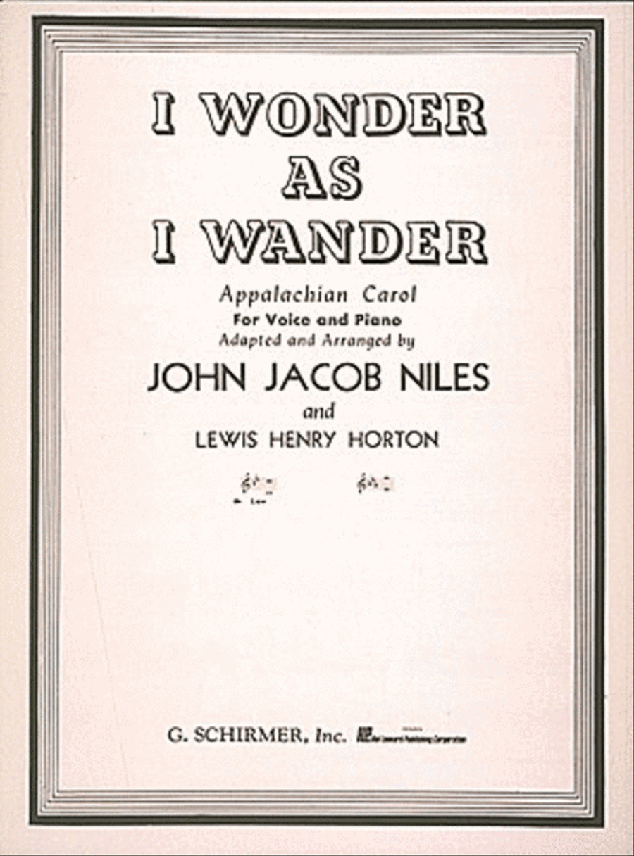 I Wonder as I Wander I Wonder as I Wander Voice scores gallery preview page 1