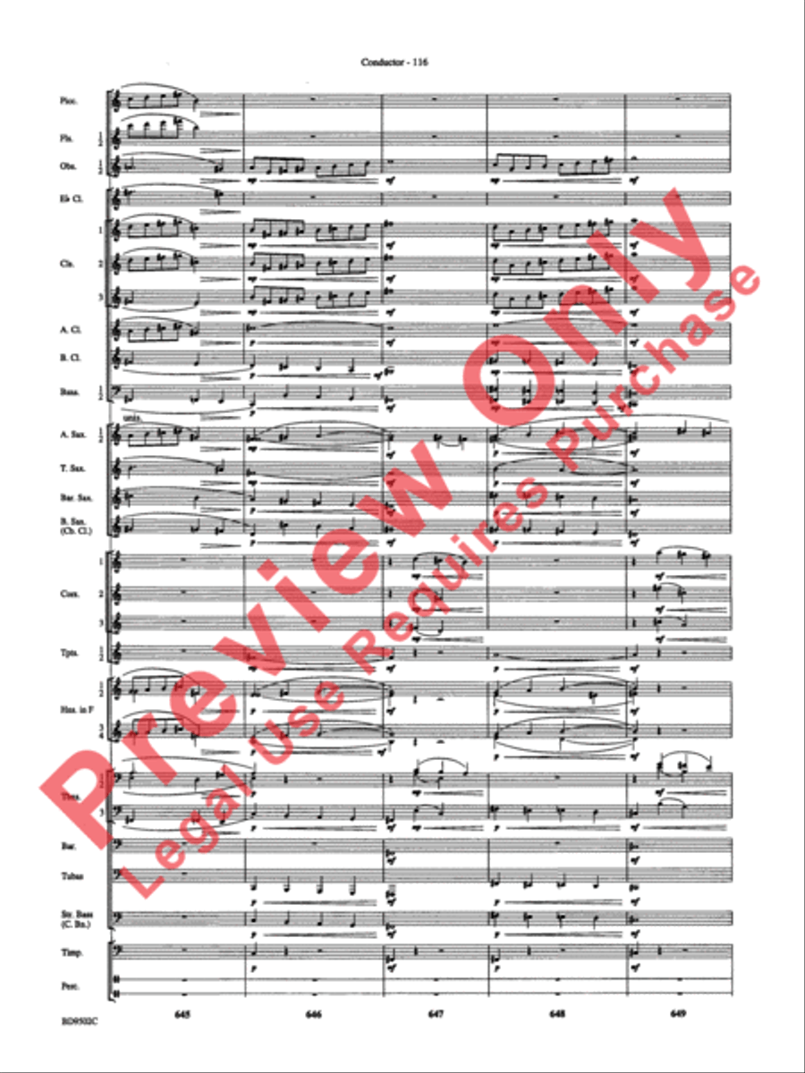 Symphony No. 3 for Band Concert Band scores gallery preview page 119