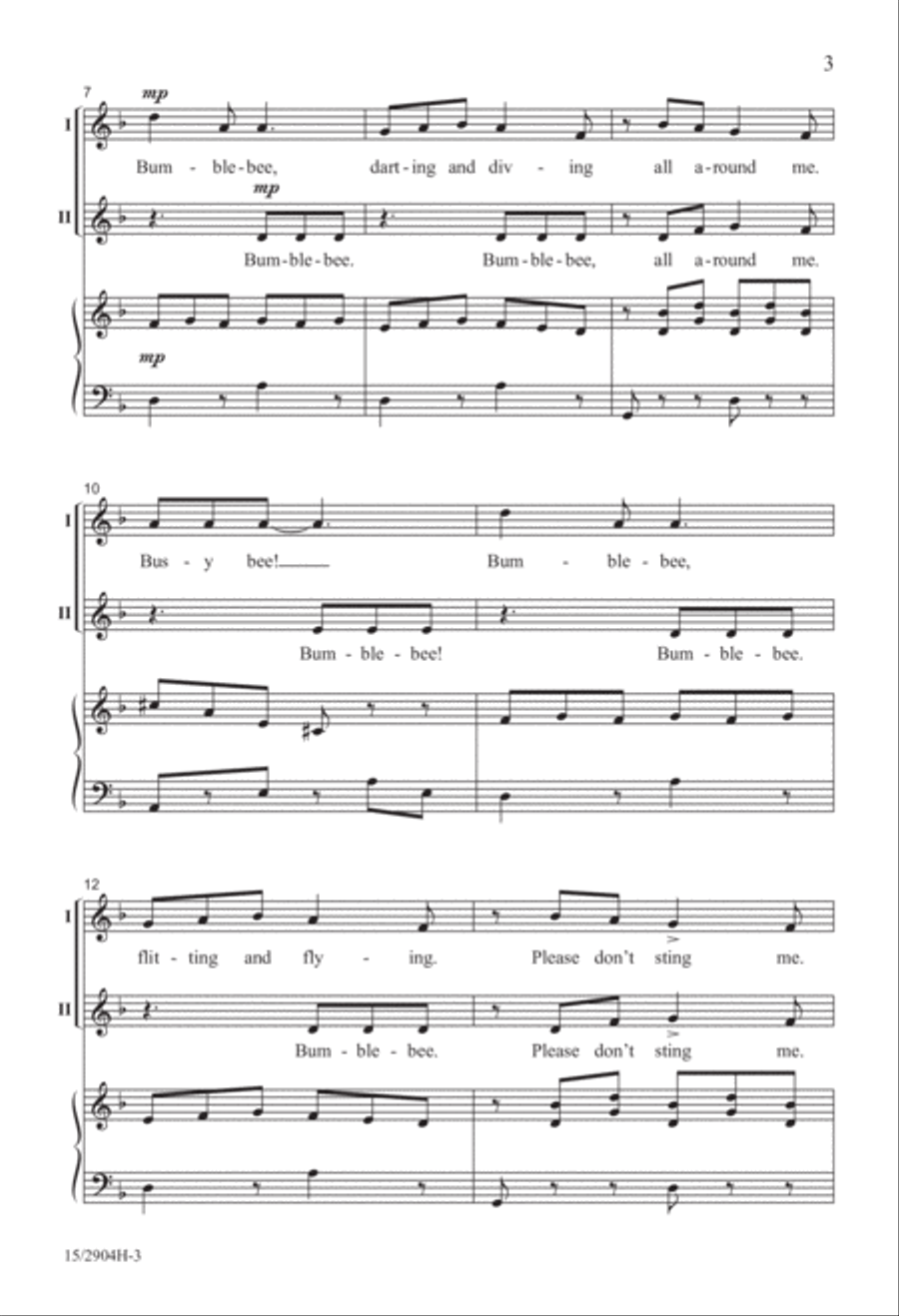 Busy, Busy Bumblebee 2-Part scores gallery preview page 4