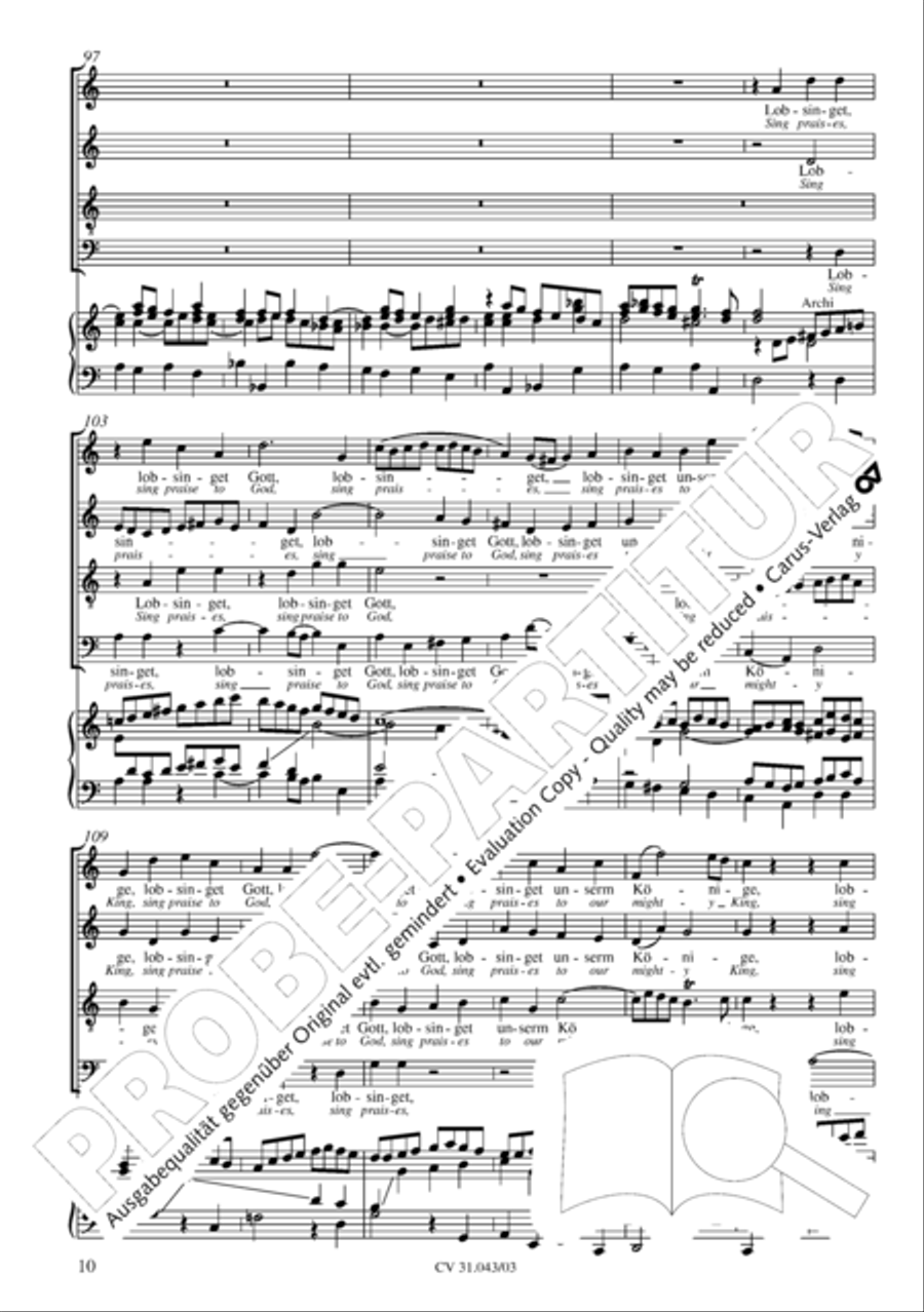 God goeth up with shouting (Gott fahret auf mit Jauchzen) 4-Part scores gallery preview page 11