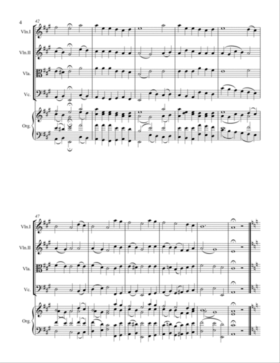40 Beloved Christian Hymns Volume I (for String Quartet and optional Organ) String Quartet scores gallery preview page 5