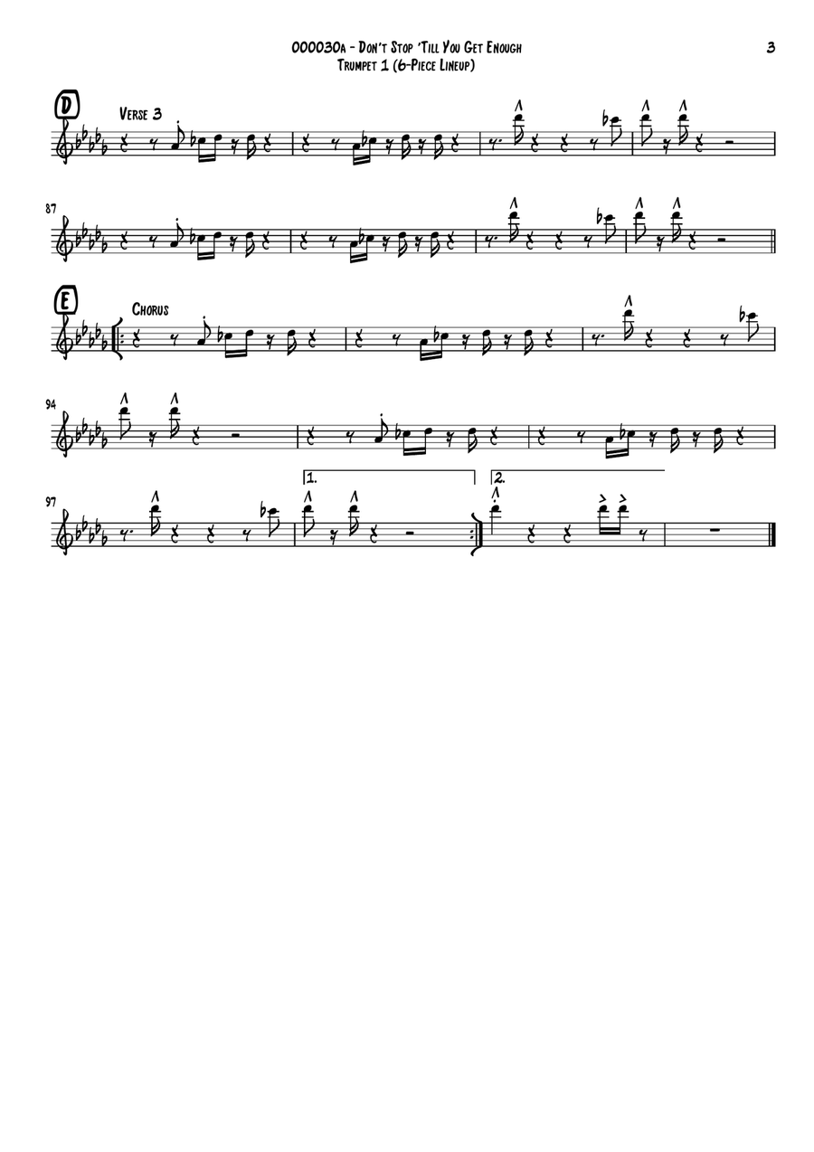 Don't Stop Til You Get Enough Small Ensemble scores gallery preview page 3
