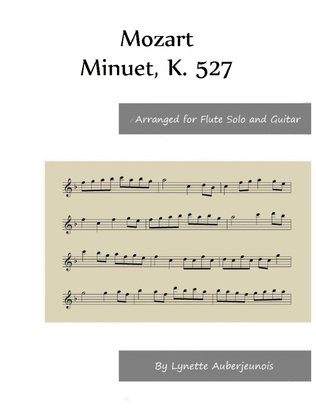 Minuet, K. 527 - Flute Solo with Guitar Chords