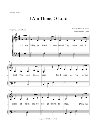 I Am Thine, O Lord (Draw Me Nearer) (Beginner)